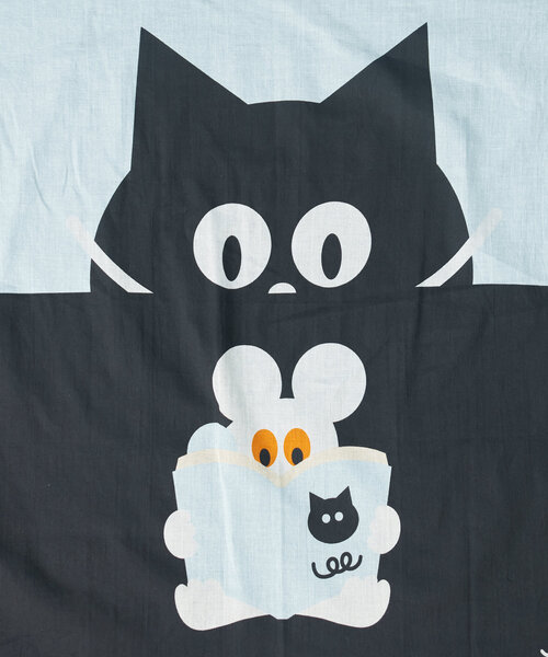 BIRTHDAY BAR（バースデイバー）の「umao×BIRTHDAY BAR　ウォールアートハンカチーフ（ハンカチ/ハンドタオル・レディース・ブルー/ブラック/オレンジ/ブルー系その他・0）」の5枚目の写真