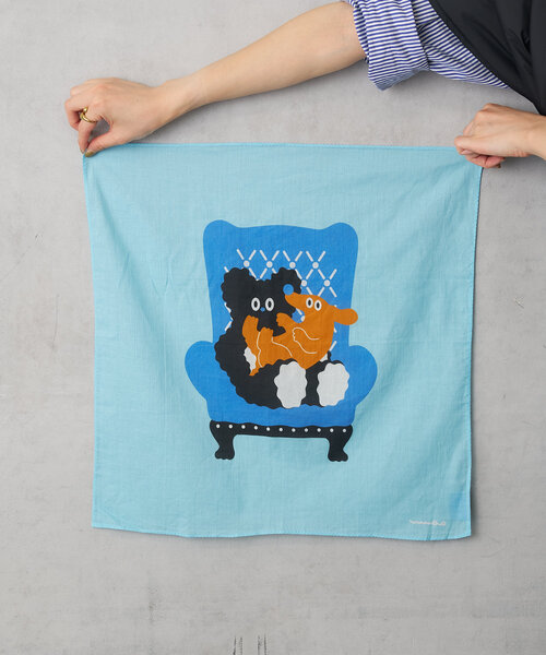 BIRTHDAY BAR（バースデイバー）の「umao×BIRTHDAY BAR　ウォールアートハンカチーフ（ハンカチ/ハンドタオル・レディース・ブルー/ブラック/オレンジ/ブルー系その他・0）」の7枚目の写真