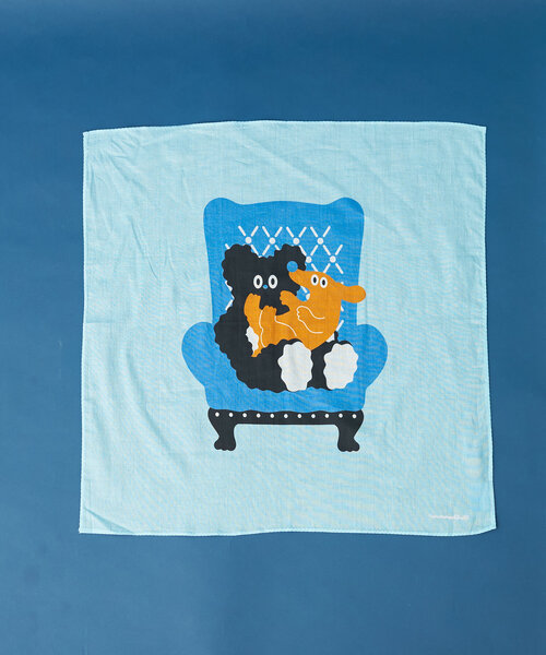 BIRTHDAY BAR（バースデイバー）の「umao×BIRTHDAY BAR　ウォールアートハンカチーフ（ハンカチ/ハンドタオル・レディース・ブルー/ブラック/オレンジ/ブルー系その他・0）」の9枚目の写真