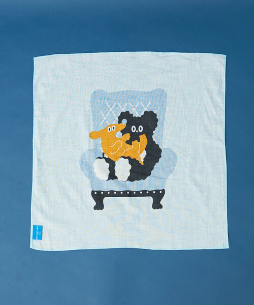 BIRTHDAY BAR（バースデイバー）の「umao×BIRTHDAY BAR　ウォールアートハンカチーフ（ハンカチ/ハンドタオル・レディース・ブルー/ブラック/オレンジ/ブルー系その他・0）」の10枚目の写真