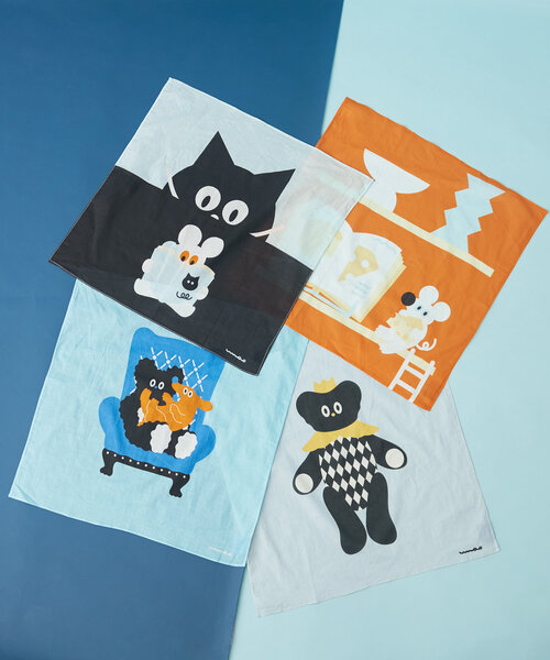 BIRTHDAY BAR（バースデイバー）の「umao×BIRTHDAY BAR　ウォールアートハンカチーフ（ハンカチ/ハンドタオル・レディース・ブルー/ブラック/オレンジ/ブルー系その他・0）」の18枚目の写真