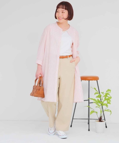 MB mint breeze(エムビーミントブリーズ)の「【L~6L 大きいサイズ】ストレッチカーブパンツ(その他パンツ・レディース・ベージュ/ブラック/オフホワイト・6L/5L/4L/3L/LL)」の1枚目の写真