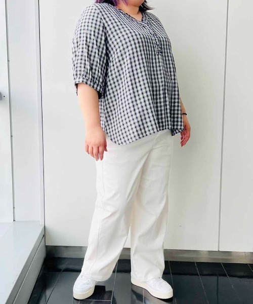 MB mint breeze(エムビーミントブリーズ)の「【L~6L 大きいサイズ】ストレッチカーブパンツ(その他パンツ・レディース・ベージュ/ブラック/オフホワイト・6L/5L/4L/3L/LL)」の9枚目の写真