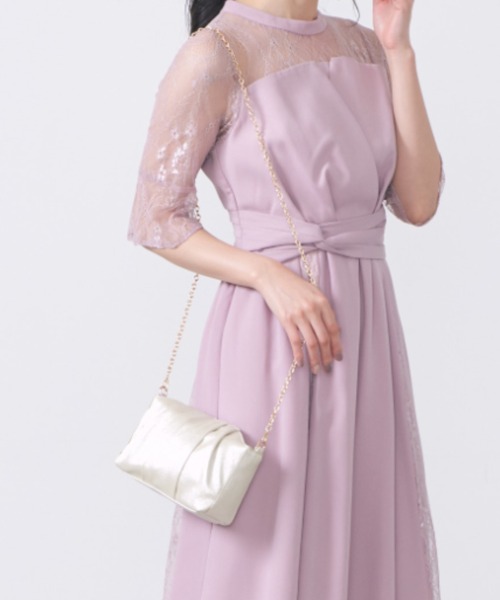 Cupid Heart(キューピッドハート)の「【Cupid Heart】結婚式用!タックデザイン・マグネット式パーティーバッグ(ショルダーバッグ・レディース・ブラック/シルバー/ベージュ・MEDIUM)」の21枚目の写真