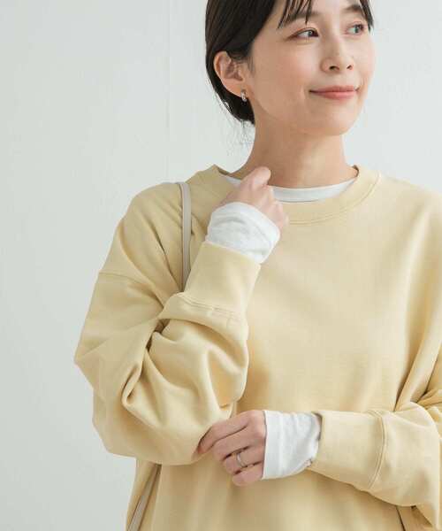 URBAN RESEARCH DOORS（アーバンリサーチドアーズ）の「リネン混シアーロングTシャツ（Tシャツ/カットソー・レディース・ライトグレー/オフホワイト・MEDIUM）」の2枚目の写真