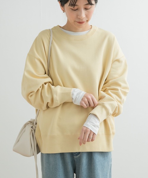 URBAN RESEARCH DOORS（アーバンリサーチドアーズ）の「リネン混シアーロングTシャツ（Tシャツ/カットソー・レディース・ライトグレー/オフホワイト・MEDIUM）」の4枚目の写真