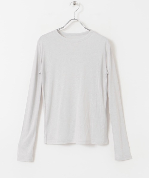 URBAN RESEARCH DOORS（アーバンリサーチドアーズ）の「リネン混シアーロングTシャツ（Tシャツ/カットソー・レディース・ライトグレー/オフホワイト・MEDIUM）」の11枚目の写真