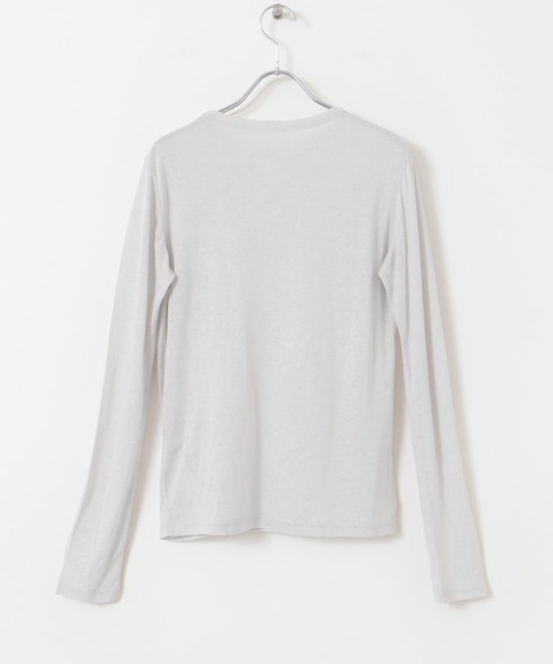URBAN RESEARCH DOORS（アーバンリサーチドアーズ）の「リネン混シアーロングTシャツ（Tシャツ/カットソー・レディース・ライトグレー/オフホワイト・MEDIUM）」の12枚目の写真