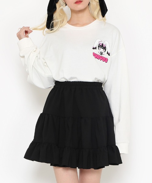 PUNYUS(プニュズ)の「Rabbit girl ビッグロンT(Tシャツ/カットソー・レディース・サックスブルー/ホワイト・2/4/3)」の6枚目の写真