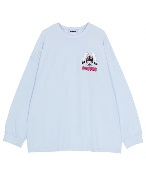PUNYUS(プニュズ)の「Rabbit girl ビッグロンT(Tシャツ/カットソー・レディース・サックスブルー/ホワイト・2/4/3)」の16枚目の写真