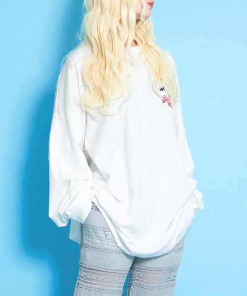 PUNYUS(プニュズ)の「Rabbit girl ビッグロンT(Tシャツ/カットソー・レディース・サックスブルー/ホワイト・2/4/3)」の22枚目の写真