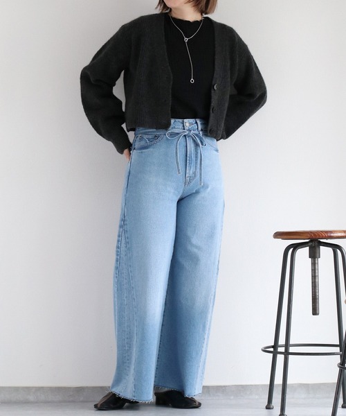 cepo(セポ)の「シャーリングボートネックプルオーバー(Tシャツ/カットソー・レディース・オフホワイト/ブラック・M)」の14枚目の写真