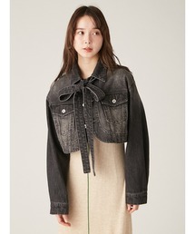 LILY BROWN（リリーブラウン）の「カーブヘムクロップドデニム