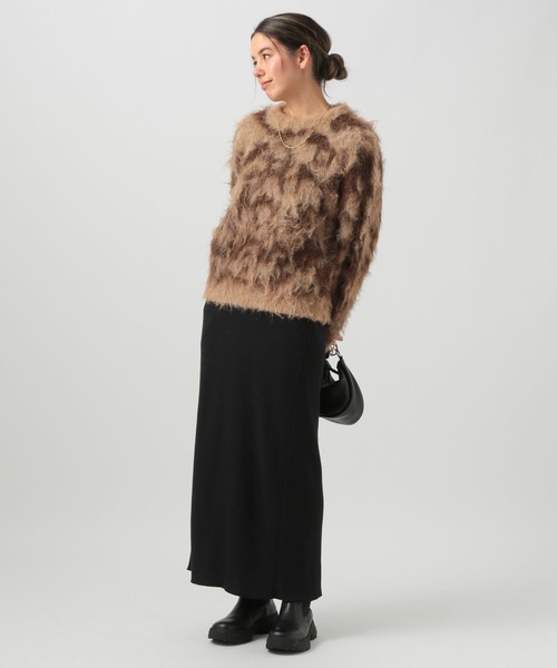 BAYFLOW（ベイフロー）の「[高い伸縮性で動きやすい]リブスカート（スカート・レディース・イエロー/ブルー/ブラック/アイボリー・SMALL/MEDIUM）」の18枚目の写真