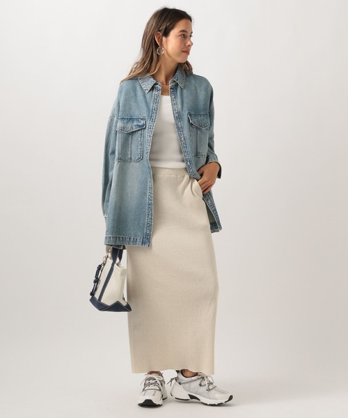 BAYFLOW（ベイフロー）の「[高い伸縮性で動きやすい]リブスカート（スカート・レディース・イエロー/ブルー/ブラック/アイボリー・SMALL/MEDIUM）」の21枚目の写真