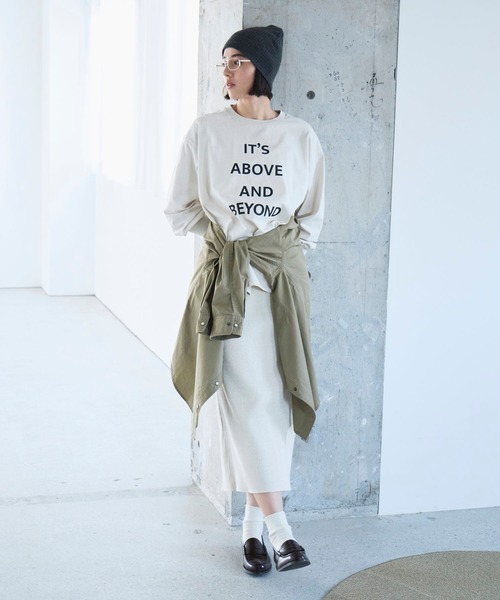 BAYFLOW（ベイフロー）の「[高い伸縮性で動きやすい]リブスカート（スカート・レディース・イエロー/ブルー/ブラック/アイボリー・SMALL/MEDIUM）」の7枚目の写真