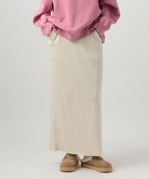 BAYFLOW（ベイフロー）の「[高い伸縮性で動きやすい]リブスカート（スカート・レディース・イエロー/ブルー/ブラック/アイボリー・SMALL/MEDIUM）」の8枚目の写真