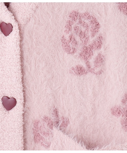 PEACH JOHN（ピーチジョン）の「フェザーヤーンジャカードカーデ（その他ルームウェア・レディース・ピンク/アイボリー・ONE SIZE）」の6枚目の写真