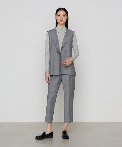 COMME CA(コムサ)の「【セットアップ対応】ブライトリートロ ジレ(ベスト・レディース・ブラック/トップグレー・9号/11号)」の3枚目の写真