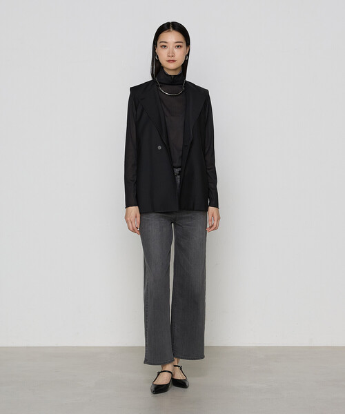 COMME CA(コムサ)の「【セットアップ対応】ブライトリートロ ジレ(ベスト・レディース・ブラック/トップグレー・9号/11号)」の7枚目の写真