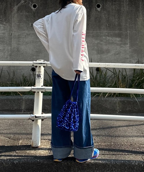 mi via loca（ミヴィアロカ）の「Vintageライク CATネーム 袖ロゴ リンガーロンT（Tシャツ/カットソー・レディース・ベージュ/オフホワイト/ホワイト系その他・FREE）」の19枚目の写真