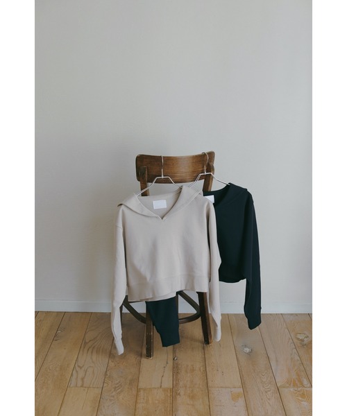 N WITH.（エヌウィズ）の「セーラースウェット（スウェット・レディース・ライトベージュ/ネイビー・FREE）」の16枚目の写真