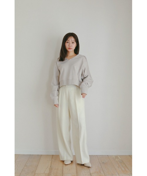 N WITH.（エヌウィズ）の「セーラースウェット（スウェット・レディース・ライトベージュ/ネイビー・FREE）」の8枚目の写真