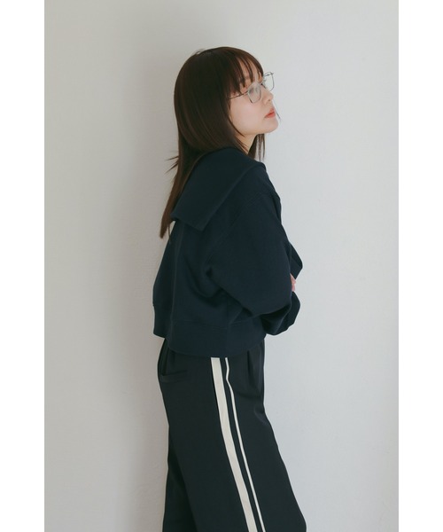 N WITH.（エヌウィズ）の「セーラースウェット（スウェット・レディース・ライトベージュ/ネイビー・FREE）」の7枚目の写真