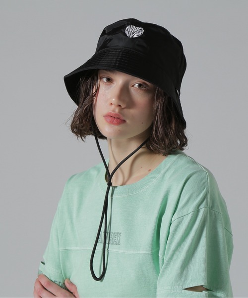 AVIREX（アヴィレックス）の「《直営店限定》HEART LOGO HAT/ハートロゴハット（ハット・レディース・ブラック/ホワイト/パープル・F）」の3枚目の写真