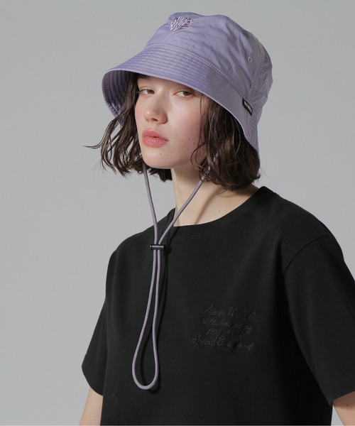 AVIREX（アヴィレックス）の「《直営店限定》HEART LOGO HAT/ハートロゴハット（ハット・レディース・ブラック/ホワイト/パープル・F）」の5枚目の写真