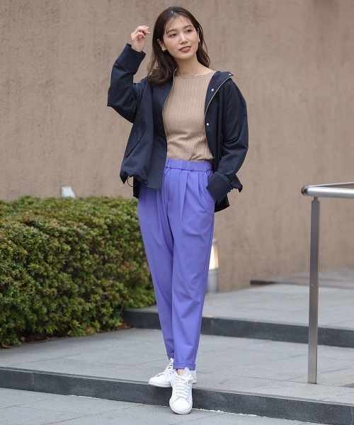 Bou Jeloud(ブージュルード)の「【新定番きれいMEパンツ】【36-40サイズ展開】トラックテーパードパンツ(その他パンツ・レディース・グレー系その他/ブラック/パープル/ライム・MEDIUM/SMALL/LARGE)」の16枚目の写真