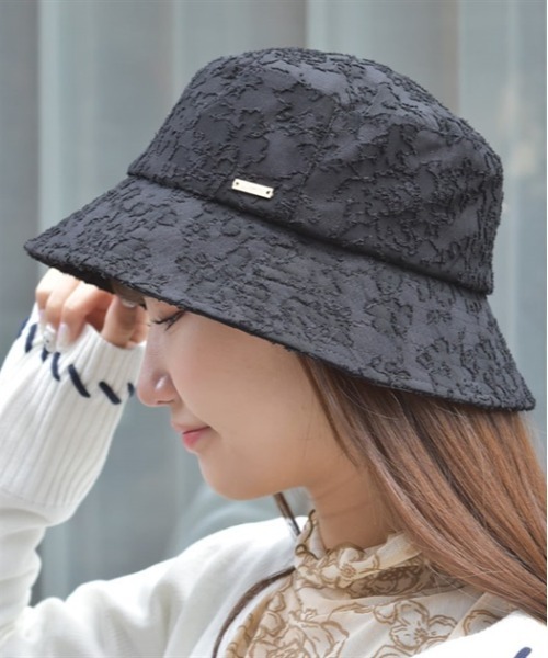 axes femme（アクシーズファム）の「ピーリングバケハ（ハット・レディース・ホワイト/ブラック・FREE）」の2枚目の写真