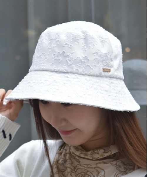 axes femme（アクシーズファム）の「ピーリングバケハ（ハット・レディース・ホワイト/ブラック・FREE）」の3枚目の写真