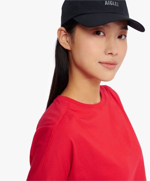AIGLE(エーグル)の「抗菌 吸水速乾 ショートスリーブ 半袖Tシャツ(Tシャツ/カットソー・レディース・ダークブルー/レッド・L/M/S)」の6枚目の写真