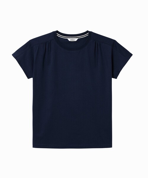AIGLE(エーグル)の「抗菌 吸水速乾 ショートスリーブ 半袖Tシャツ(Tシャツ/カットソー・レディース・ダークブルー/レッド・L/M/S)」の7枚目の写真