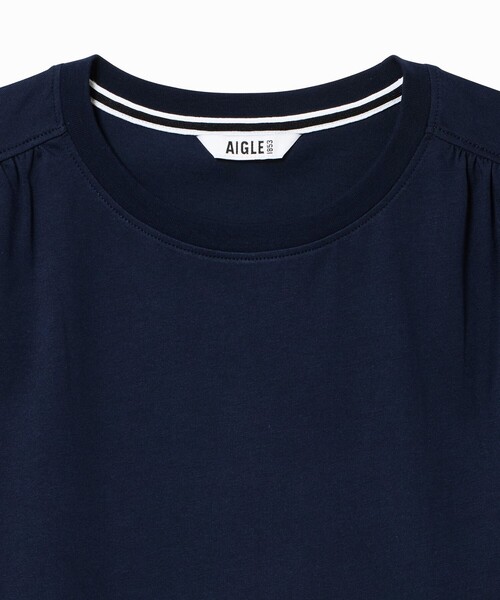 AIGLE(エーグル)の「抗菌 吸水速乾 ショートスリーブ 半袖Tシャツ(Tシャツ/カットソー・レディース・ダークブルー/レッド・L/M/S)」の8枚目の写真