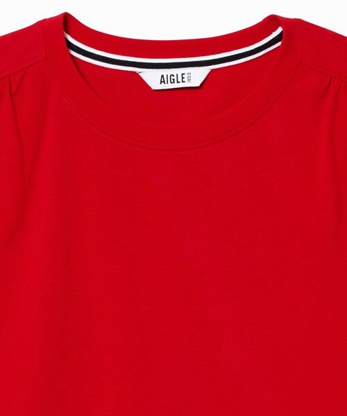 AIGLE(エーグル)の「抗菌 吸水速乾 ショートスリーブ 半袖Tシャツ(Tシャツ/カットソー・レディース・ダークブルー/レッド・L/M/S)」の11枚目の写真