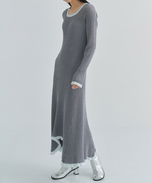 アカネ　ウツノミヤ　AKANE UTSUNOMIYA ニット　ワンピース　新品 AKANE UTSUNOMIYA ワンピース 「AKANE UTSUNOMIYA/アカネ