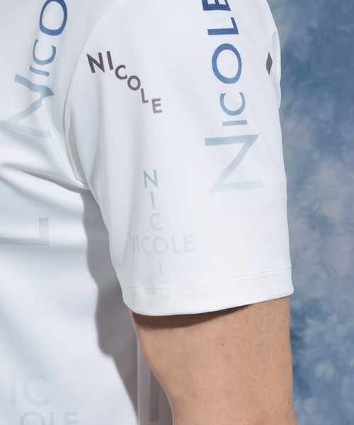 HIDEAWAYS NICOLE(ハイダウェイニコル)の「【WEB限定】総柄ロゴプリント半袖Tシャツ(Tシャツ/カットソー・メンズ・サックスブルー/ピンク/ブラック/オフホワイト・X-LARGE/LARGE/MEDIUM)」の13枚目の写真