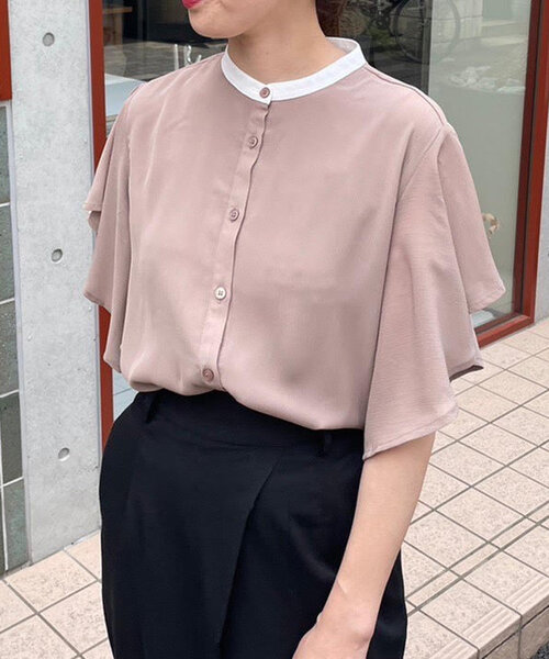 continuer de NICE CLAUP(コンティニューデナイスクラップ)の「【WEB限定】【リバイバルアイテム】10色展開、シフォン楊柳ブラウス(シャツ/ブラウス・レディース・ブラック/グレー/アイボリー/ロイヤルブルー/ブルー系その他/ブラック系その他/ホワイト系その他/グレイッシュベージュ/ライトブルーグレー/グレー系その他2・FREE)」の7枚目の写真