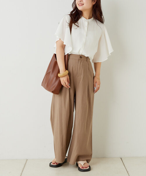 continuer de NICE CLAUP(コンティニューデナイスクラップ)の「【WEB限定】【リバイバルアイテム】10色展開、シフォン楊柳ブラウス(シャツ/ブラウス・レディース・ブラック/グレー/アイボリー/ロイヤルブルー/ブルー系その他/ブラック系その他/ホワイト系その他/グレイッシュベージュ/ライトブルーグレー/グレー系その他2・FREE)」の12枚目の写真