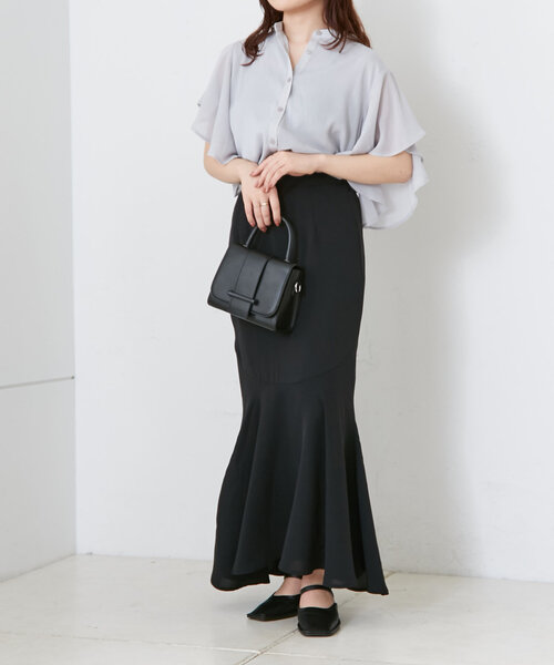 continuer de NICE CLAUP(コンティニューデナイスクラップ)の「【WEB限定】【リバイバルアイテム】10色展開、シフォン楊柳ブラウス(シャツ/ブラウス・レディース・ブラック/グレー/アイボリー/ロイヤルブルー/ブルー系その他/ブラック系その他/ホワイト系その他/グレイッシュベージュ/ライトブルーグレー/グレー系その他2・FREE)」の18枚目の写真