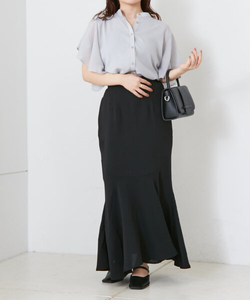 continuer de NICE CLAUP(コンティニューデナイスクラップ)の「【WEB限定】【リバイバルアイテム】10色展開、シフォン楊柳ブラウス(シャツ/ブラウス・レディース・ブラック/グレー/アイボリー/ロイヤルブルー/ブルー系その他/ブラック系その他/ホワイト系その他/グレイッシュベージュ/ライトブルーグレー/グレー系その他2・FREE)」の19枚目の写真