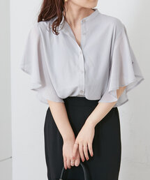 continuer de NICE CLAUP | 【WEB限定】【リバイバルアイテム】10色展開、シフォン楊柳ブラウス(シャツ/ブラウス)