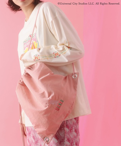 Green　Parks（グリーンパークス）の「■WICKED アイコン刺繍ナップサック（バックパック/リュック・レディース・ブラック/ピンク・FREE）」の18枚目の写真