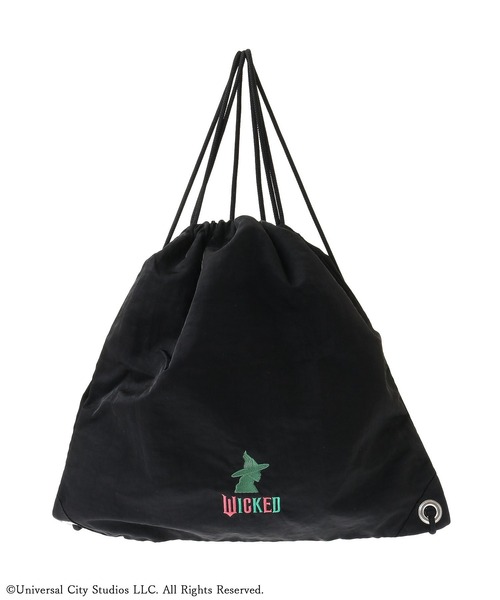 Green　Parks（グリーンパークス）の「■WICKED アイコン刺繍ナップサック（バックパック/リュック・レディース・ブラック/ピンク・FREE）」の13枚目の写真