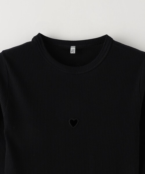 トップス BASERANGE :: HEART LONG SLEEVE TEE Heart Long Sleeve Tee in Assortment | Fine organic cotton