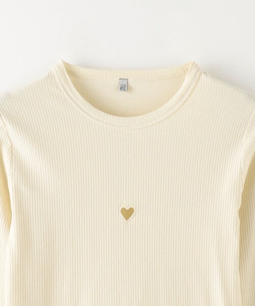 BASERANGE＞HEART LONG SLEEVE TEE/カットソー（Tシャツ