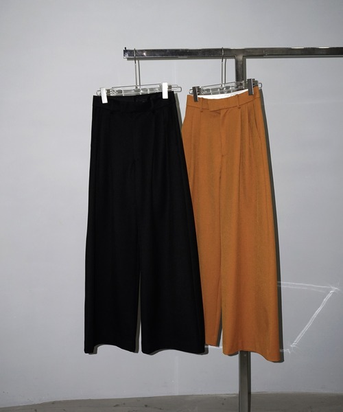 chuclla(チュクラ)の「【CHENTAITAI】2タック ハイウエストワイドスラックス CTW25s006(その他パンツ・レディース・ブラック/キャメル・S/L/M)」の14枚目の写真