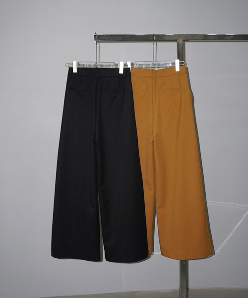 chuclla(チュクラ)の「【CHENTAITAI】2タック ハイウエストワイドスラックス CTW25s006(その他パンツ・レディース・ブラック/キャメル・S/L/M)」の5枚目の写真